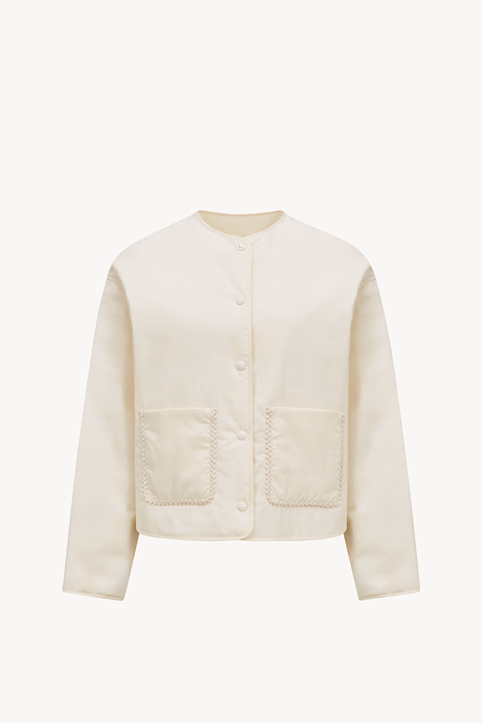 Nevers Short Padded Jacket Women White Moncler 2